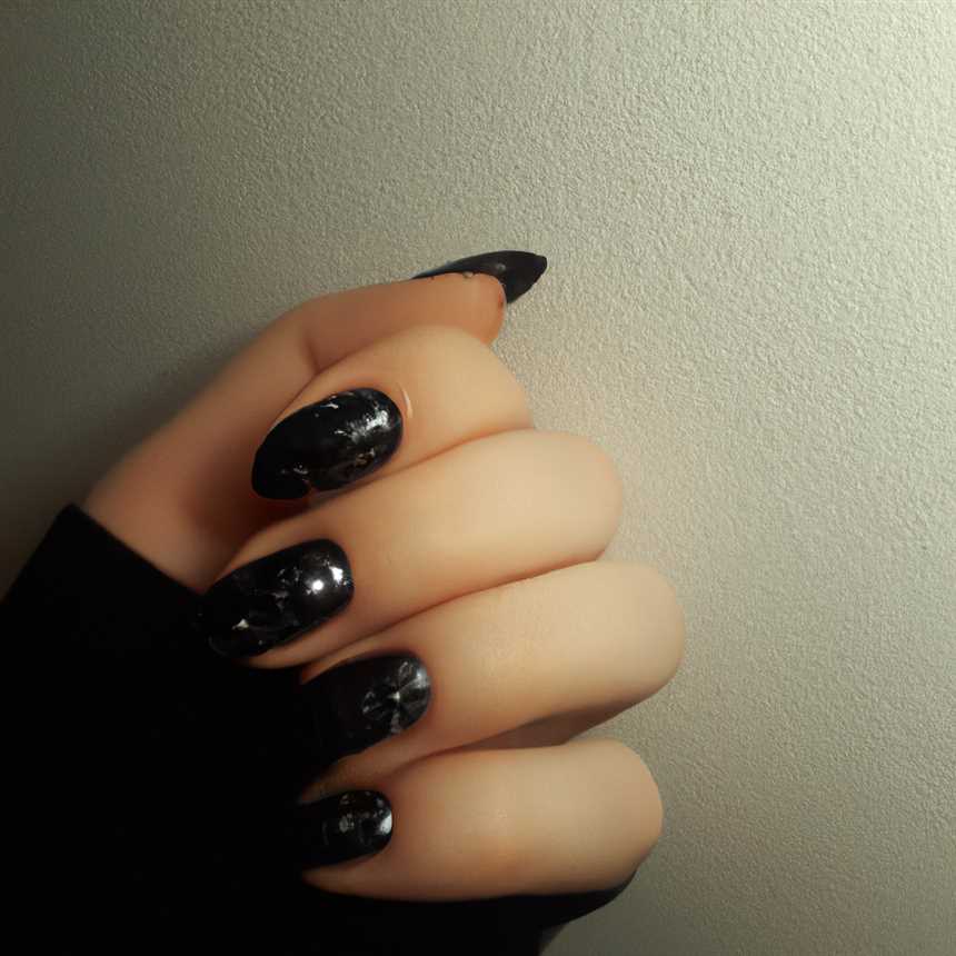 Рок-н-ролл на ногтях: маникюр черными лаками