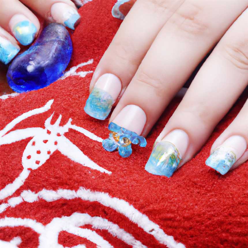 Техника рисования русалочек на ногтях