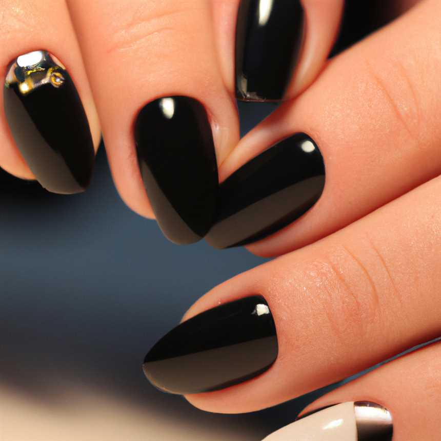 Загадочная аккуратность: идеи маникюра с использованием черного цвета на коротких ногтях