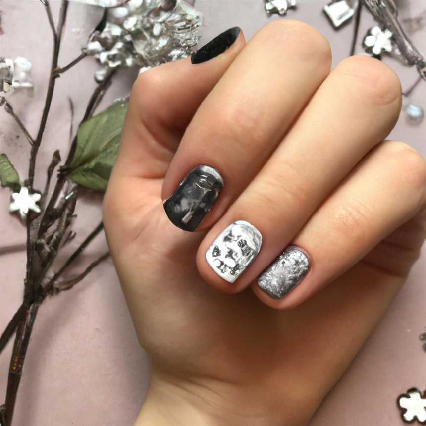 Новогодние мотивы и звездный маникюр