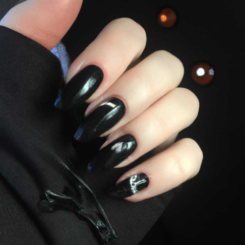 Черный маникюр для особых случаев