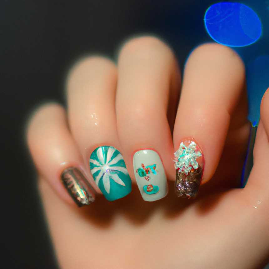 Волшебные снежинки для новогоднего маникюра