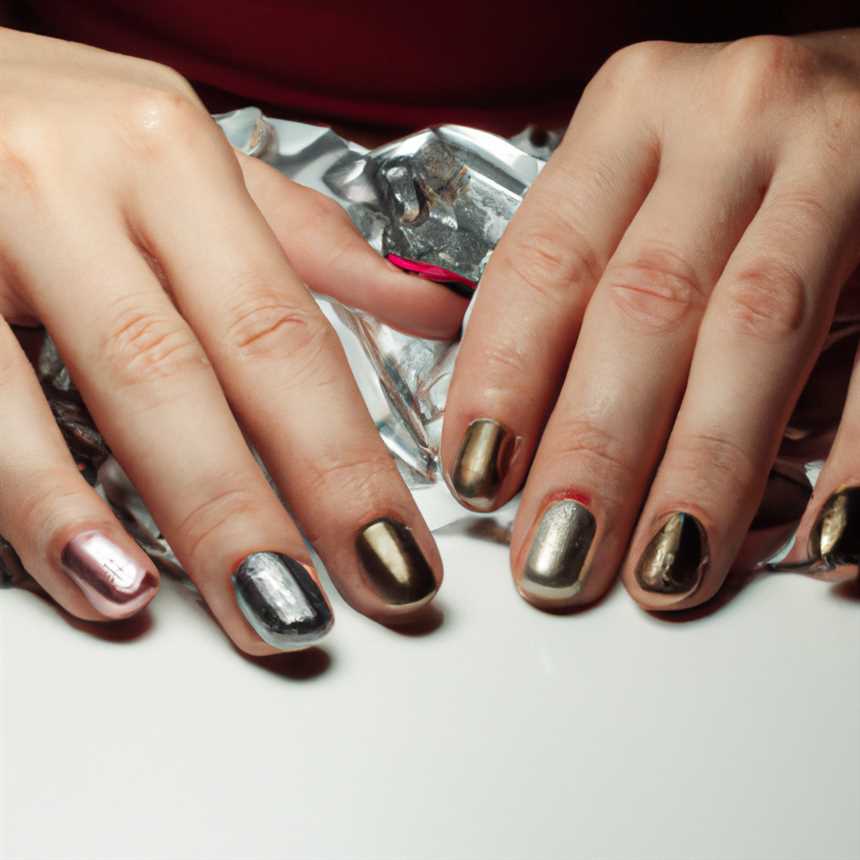 Комбинированный маникюр: сочетание блеска фольги с другими материалами