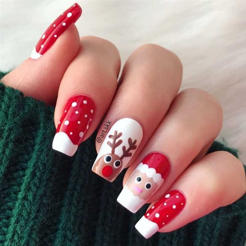 Красочный новогодний маникюр