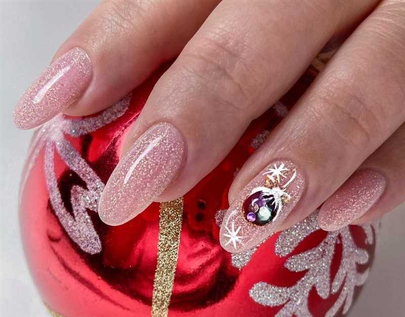  Глиттерный френч 